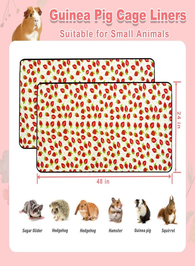 LWYMX 2 Pack Guinea Pig Cage Liners, Waterproof Reusable Guinea Pig Cage Liners,Waterproof Super Absorbent Pee Pads for Small Animals,12 in (24x48 inch) 2pack - Image 2